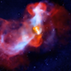 Illustration for article titled Super-massive black hole is a galactic super-volcano